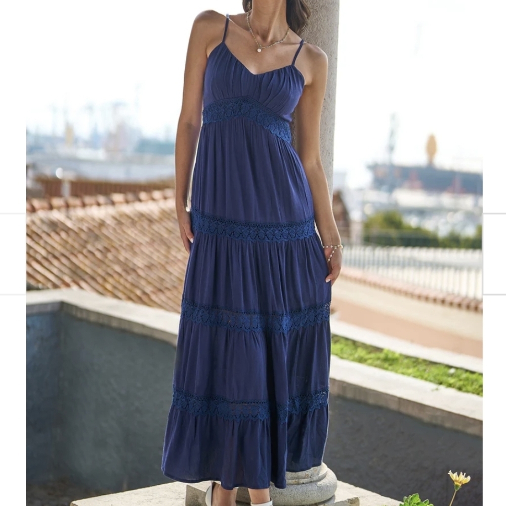 HALLHUBER Pre-owned Day Maxi Dress - Navy Blue